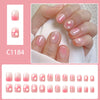 12 Sizes-24 Pcs Press On Nails C1184