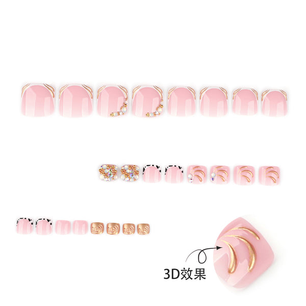 12 Sizes-24 Pcs Press On Nails JP4252