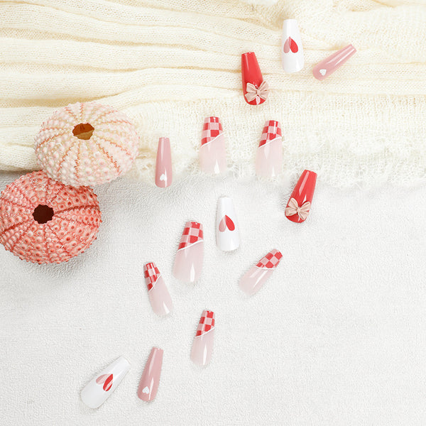 12 Sizes-24 Pcs Press On Nails JP1537