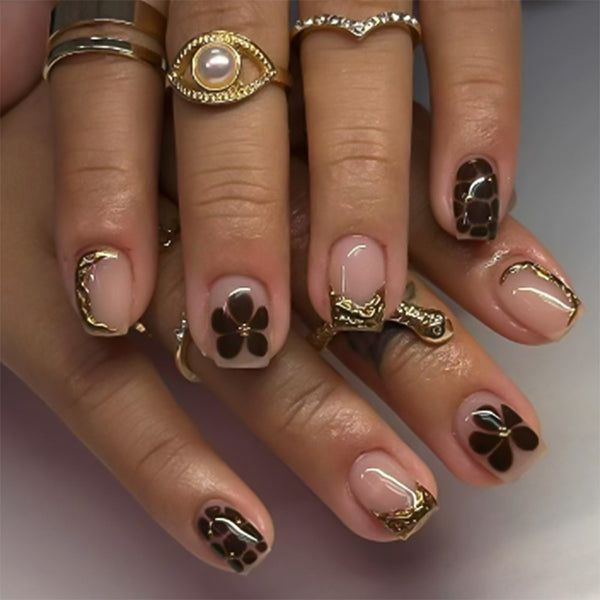 12 Sizes-24 Pcs Press On Nails W2019