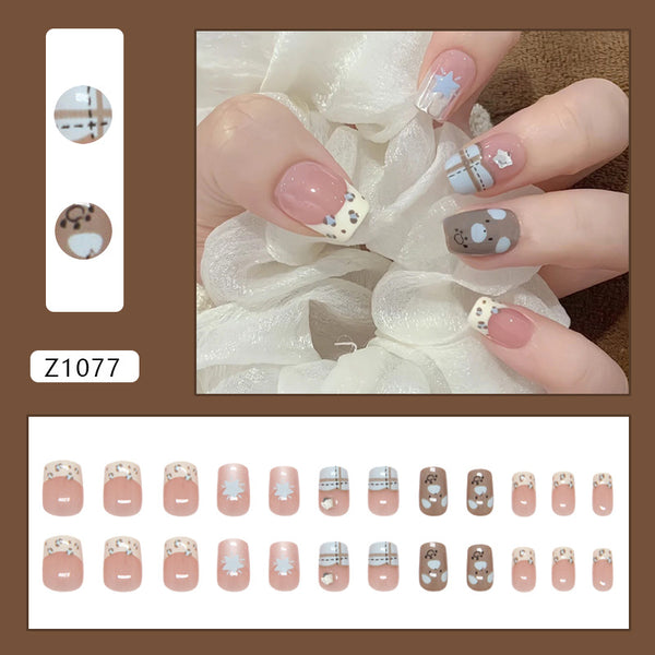 12 Sizes-24 Pcs Press On Nails Z1077