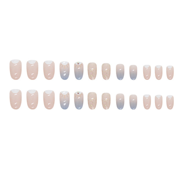 12 Sizes-24 Pcs Press On Nails Z717