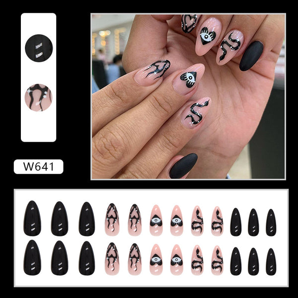 12 Sizes-24 Pcs Press On Nails W641