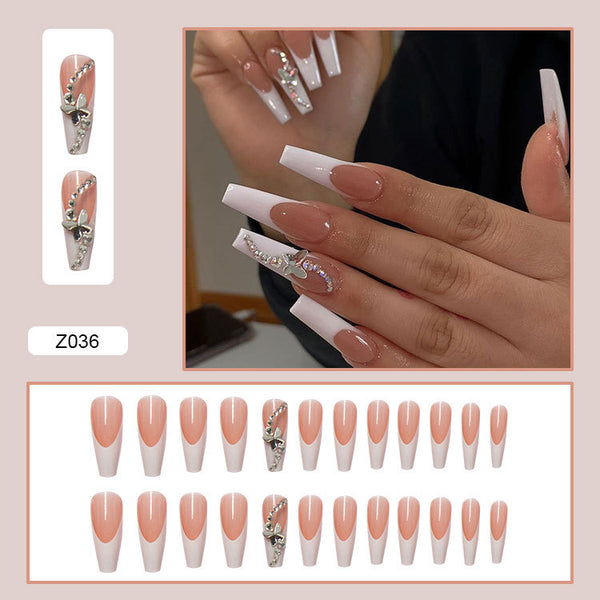 12 Sizes-24 Pcs Press On Nails Z036