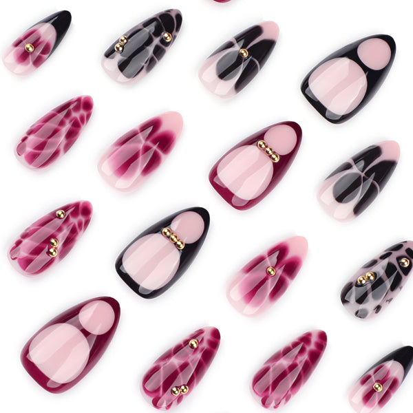 12 Sizes-24 Pcs Press On Nails JP3696