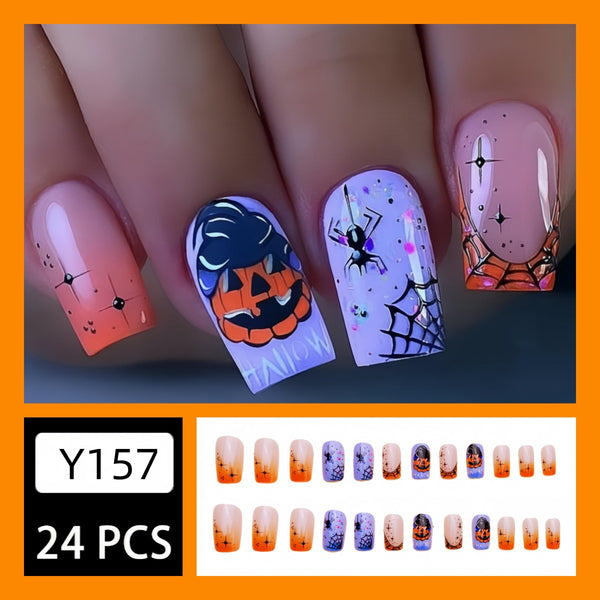 12 Sizes-24 Pcs Press On Nails Y157