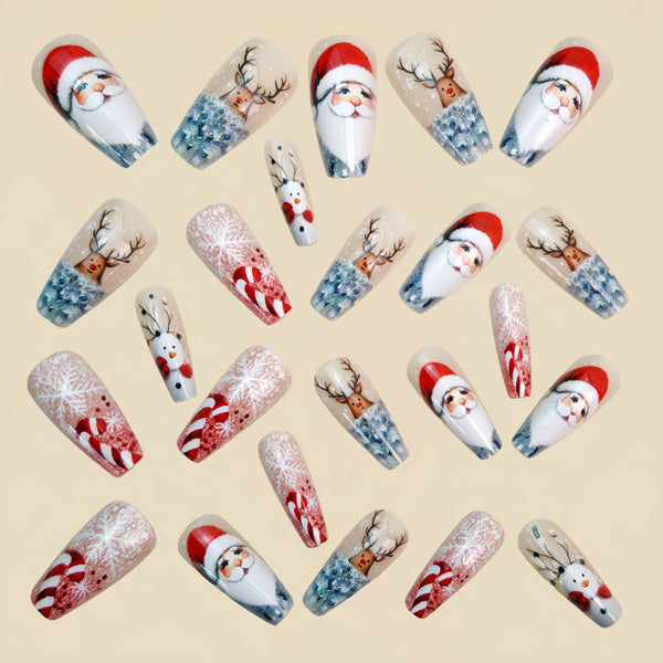 12 Sizes-24 Pcs Press On Nails Y1320