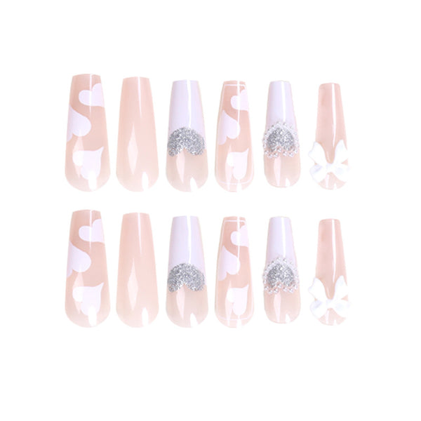 12 Sizes-24 Pcs Press On Nails JP1336