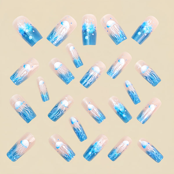 12 Sizes-24 Pcs Press On Nails Y1075