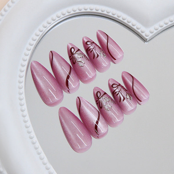 12 Sizes-24 Pcs Press On Nails W2124