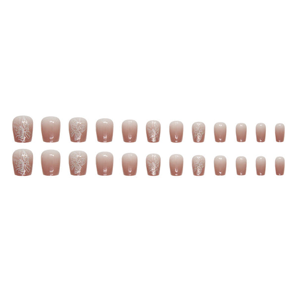 12 Sizes-24 Pcs Press On Nails R815