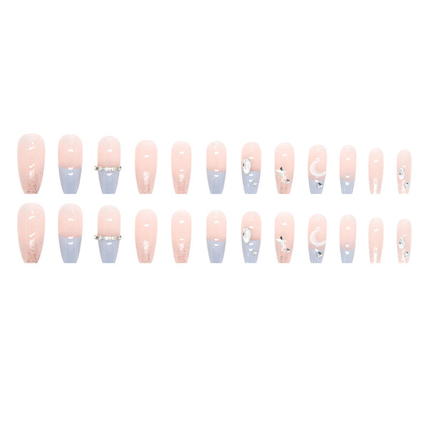 12 Sizes-24 Pcs Press On Nails Z452