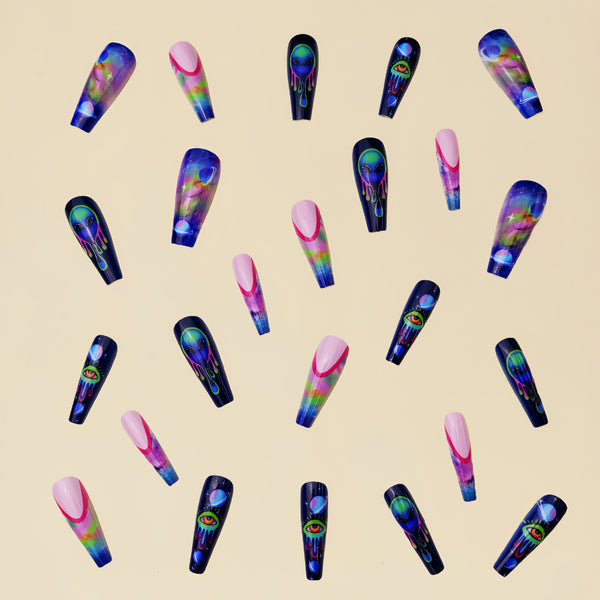 12 Sizes-24 Pcs Press On Nails Y074
