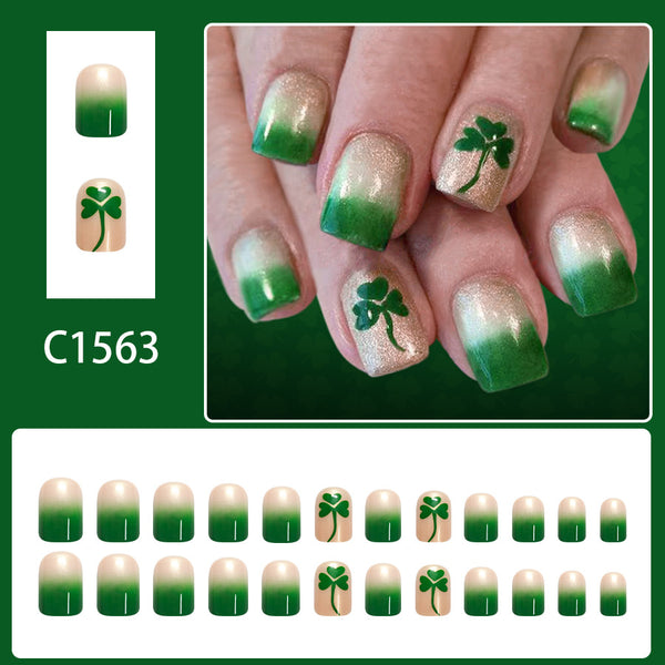12 Sizes-24 Pcs Press On Nails C1563