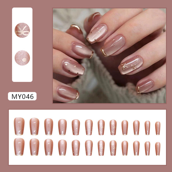 12 Sizes-24 Pcs Press On Nails MY046