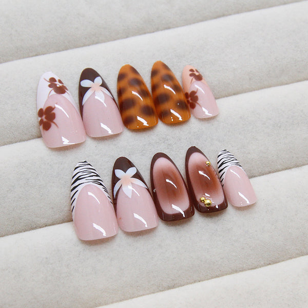 12 Sizes-24 Pcs Press On Nails Z955