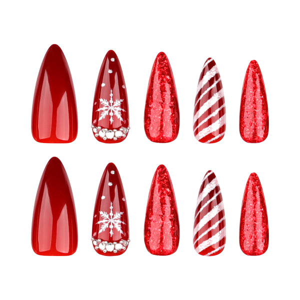 12 Sizes-24 Pcs Press On Nails JP3461