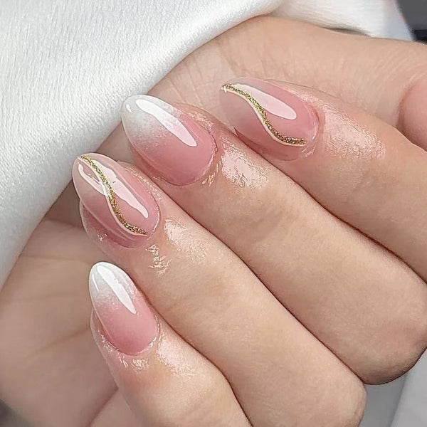 12 Sizes-24 Pcs Press On Nails C1551