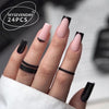 12 Sizes-24 Pcs Press On Nails BZ1417