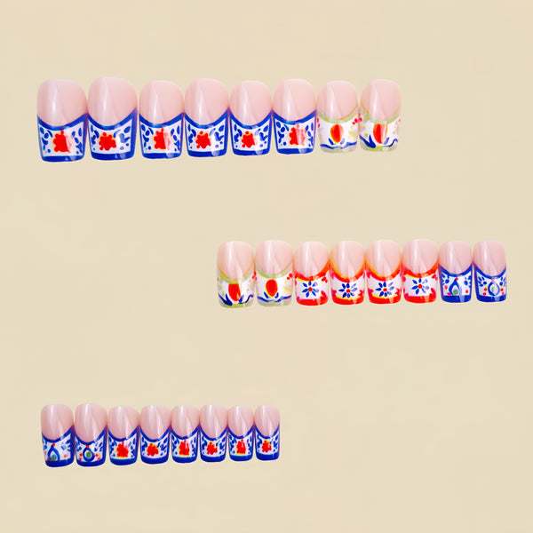 12 Sizes-24 Pcs Press On Nails Y1389