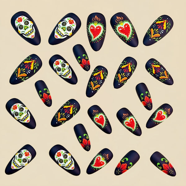 12 Sizes-24 Pcs Press On Nails Y202