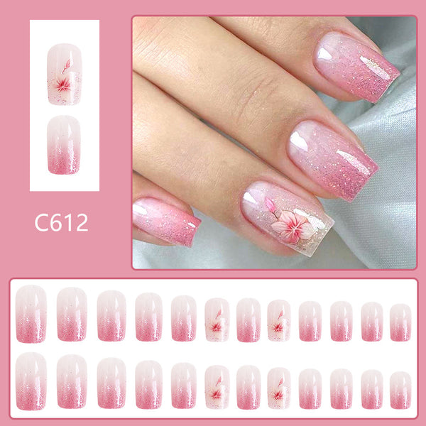 12 Sizes-24 PcsPress On Nails C612