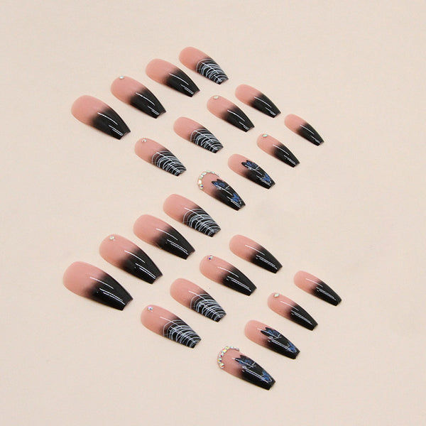 12 Sizes-24 Pcs Press On Nails Z650