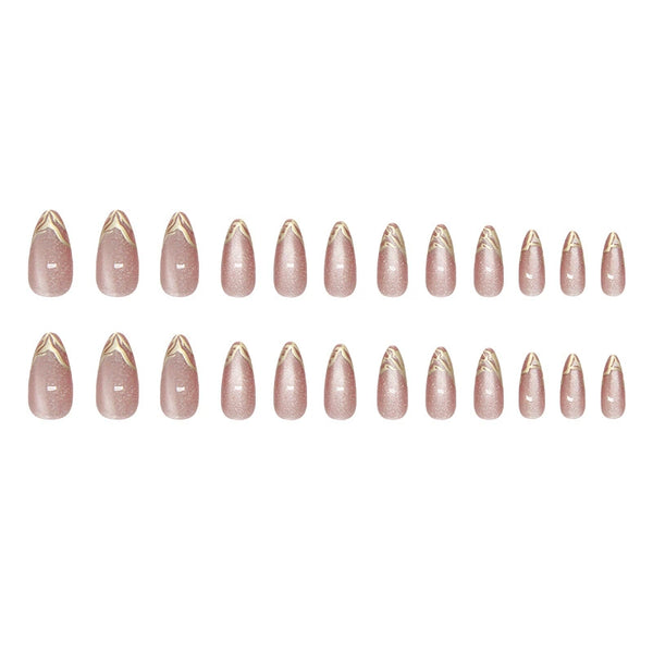 12 Sizes-24 Pcs Press On Nails W1900
