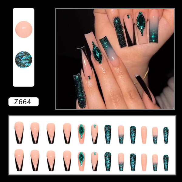 12 Sizes-24 Pcs Press On Nails Z664
