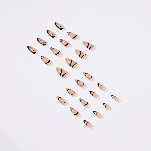12 Sizes-24 Pcs Press On Nails JP1420