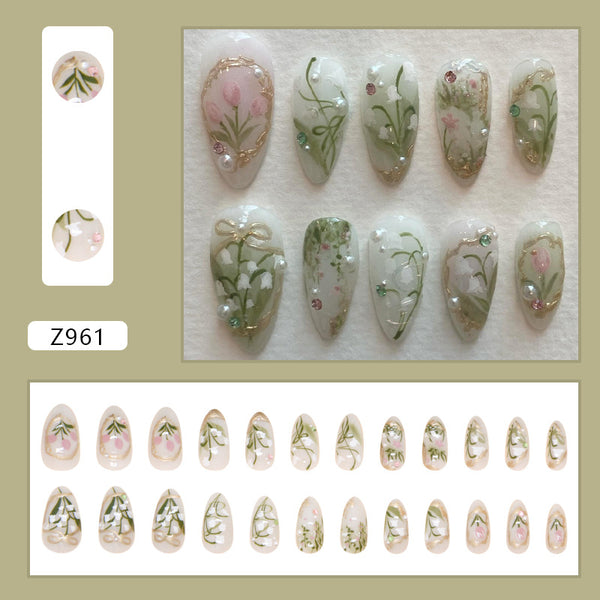 12 Sizes-24 Pcs Press On Nails Z961