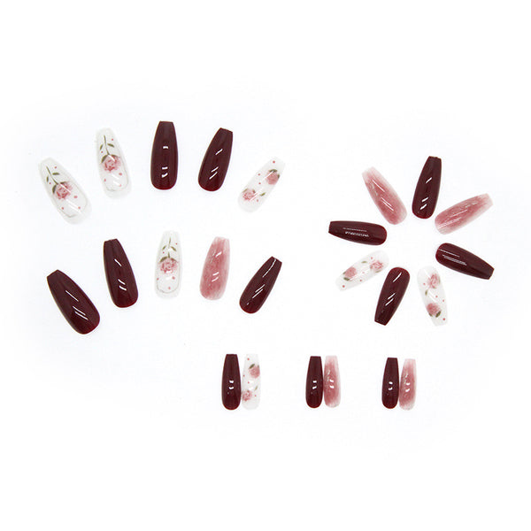 12 Sizes-24 Pcs Press On Nails R588
