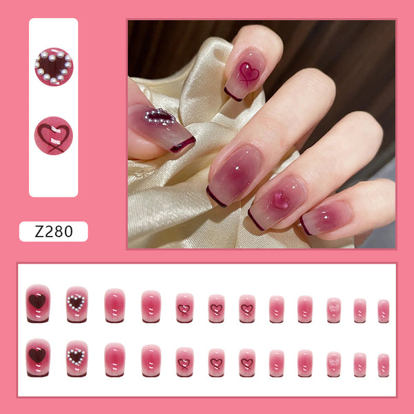 12 Sizes-24 Pcs Press On Nails Z280