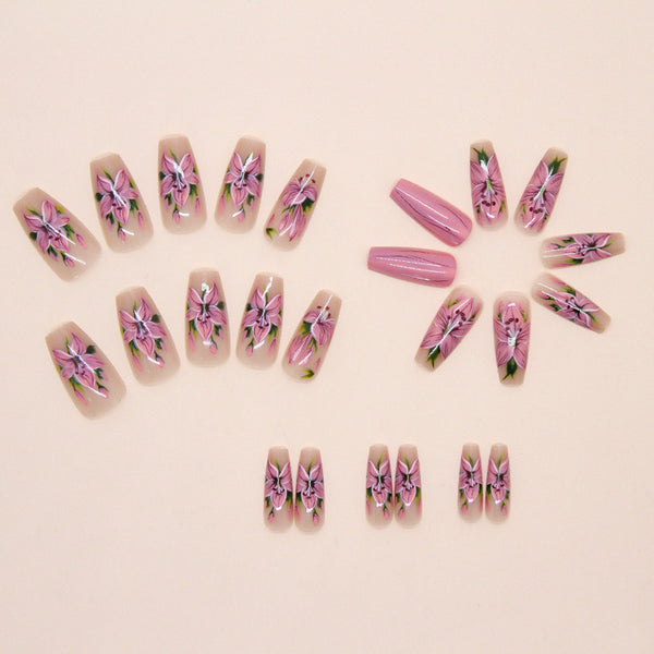 12 Sizes-24 Pcs Press On Nails W1883