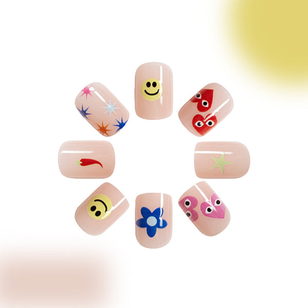 12 Sizes-24 Pcs Press On Nails C043