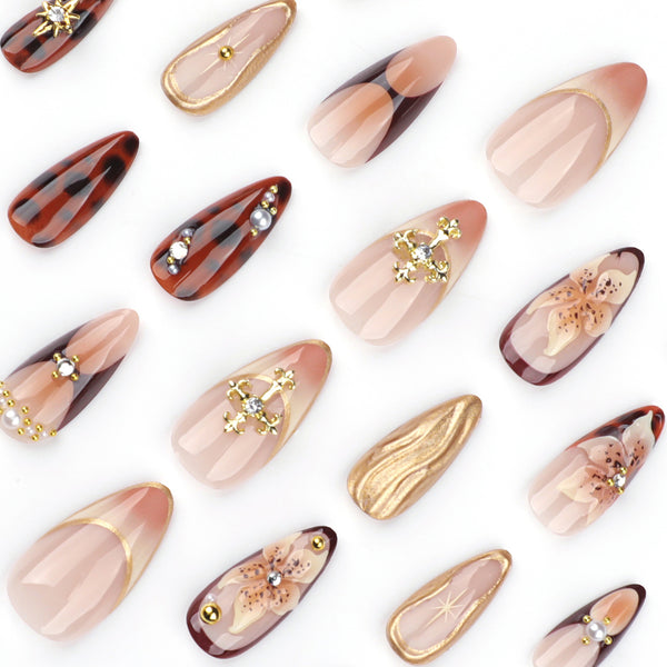 12 Sizes-24 Pcs Press On Nails JP3647