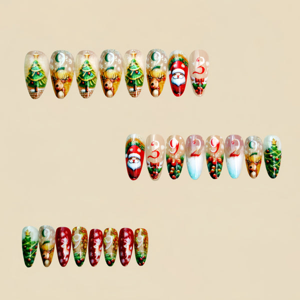 12 Sizes-24 Pcs Press On Nails Y1251