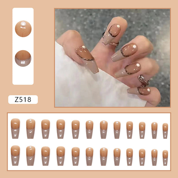 12 Sizes-24 Pcs Press On Nails Z486