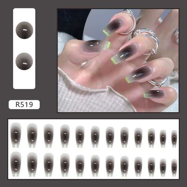12 Sizes-24 Pcs Press On Nails R481