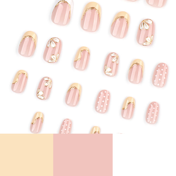 12 Sizes-24 Pcs Press On Nails JP4390