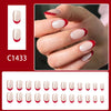 12 Sizes-24 Pcs Press On Nails C1433