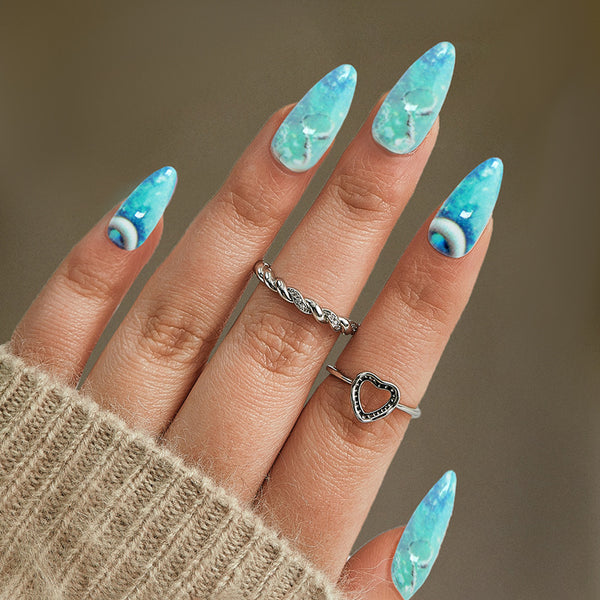 12 Sizes-24 Pcs Press On Nails W1924