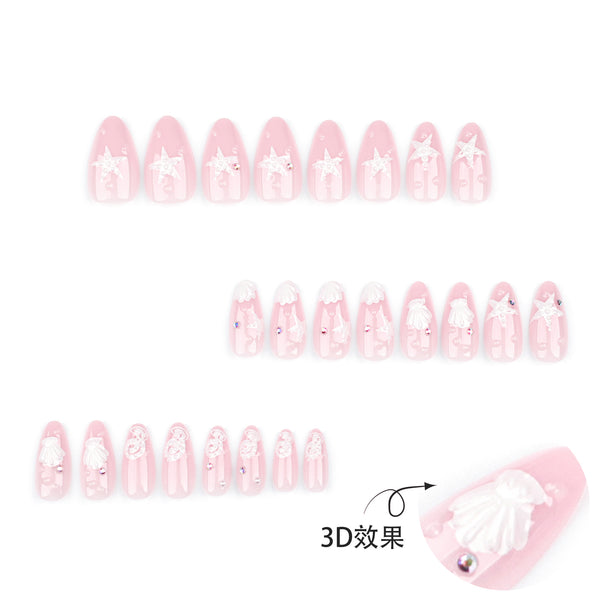 12 Sizes-24 Pcs Press On Nails JP3434