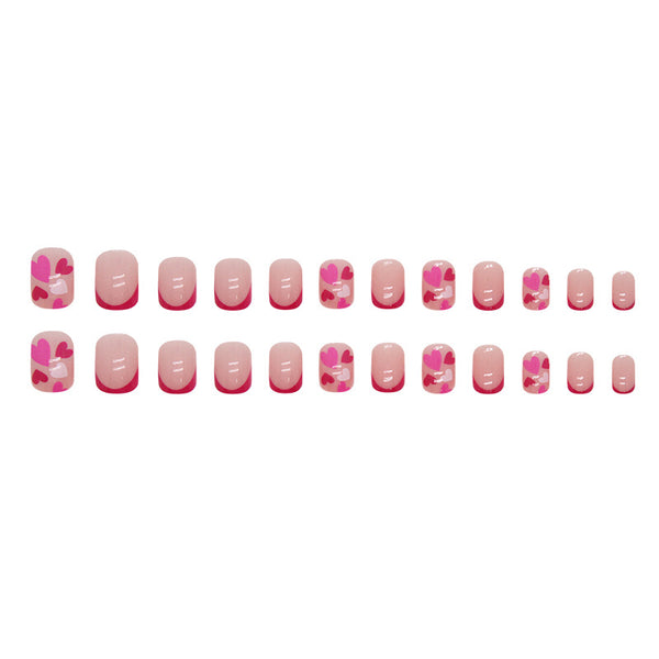 12 Sizes-24 Pcs Press On Nails W1325