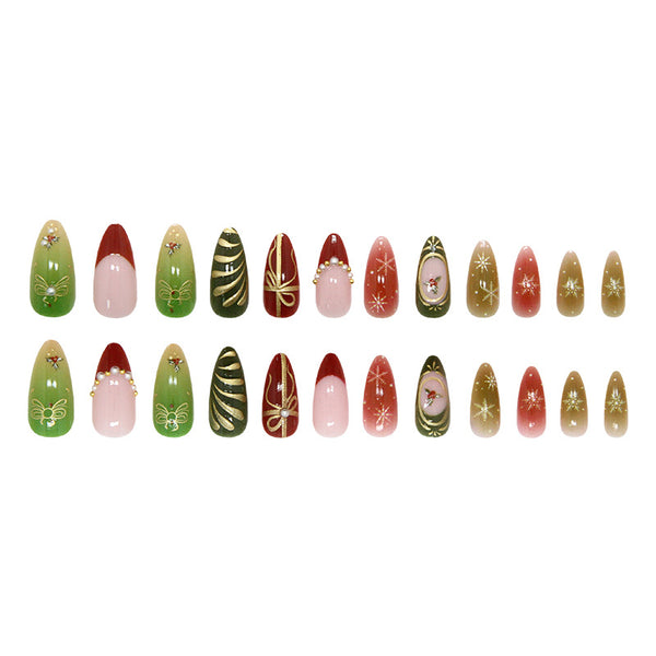12 Sizes-24 Pcs Press On Nails Z1239