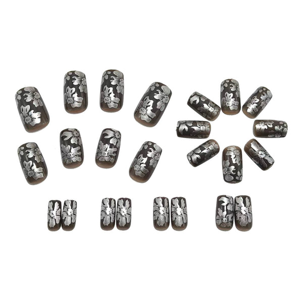 12 Sizes-24 Pcs Press On Nails Y1563
