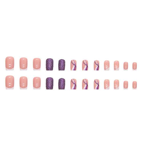 12 Sizes-24 Pcs Press On Nails W396