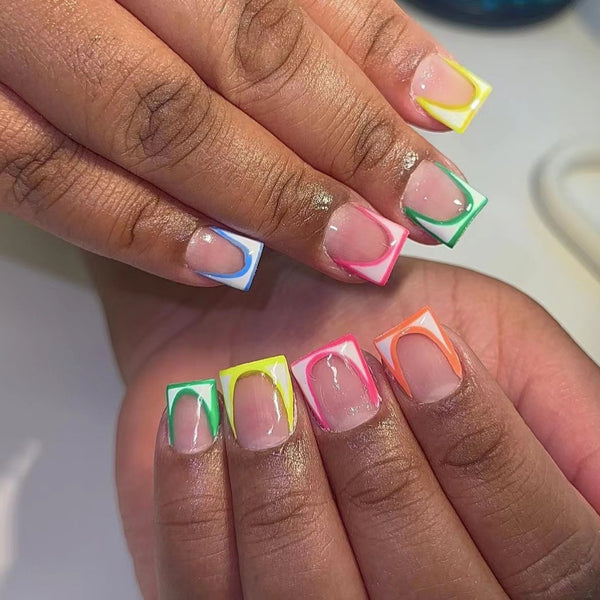 12 Sizes-24 Pcs Press On Nails C284