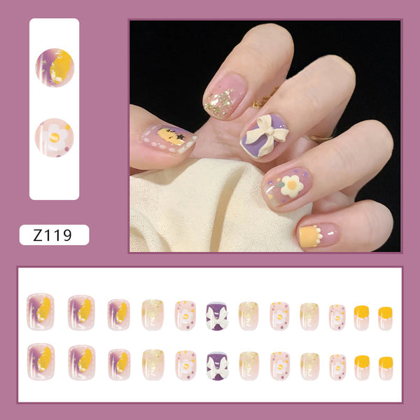 12 Sizes-24 Pcs Press On Nails Z119