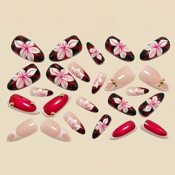 12 Sizes-24 Pcs Press On Nails Y1821